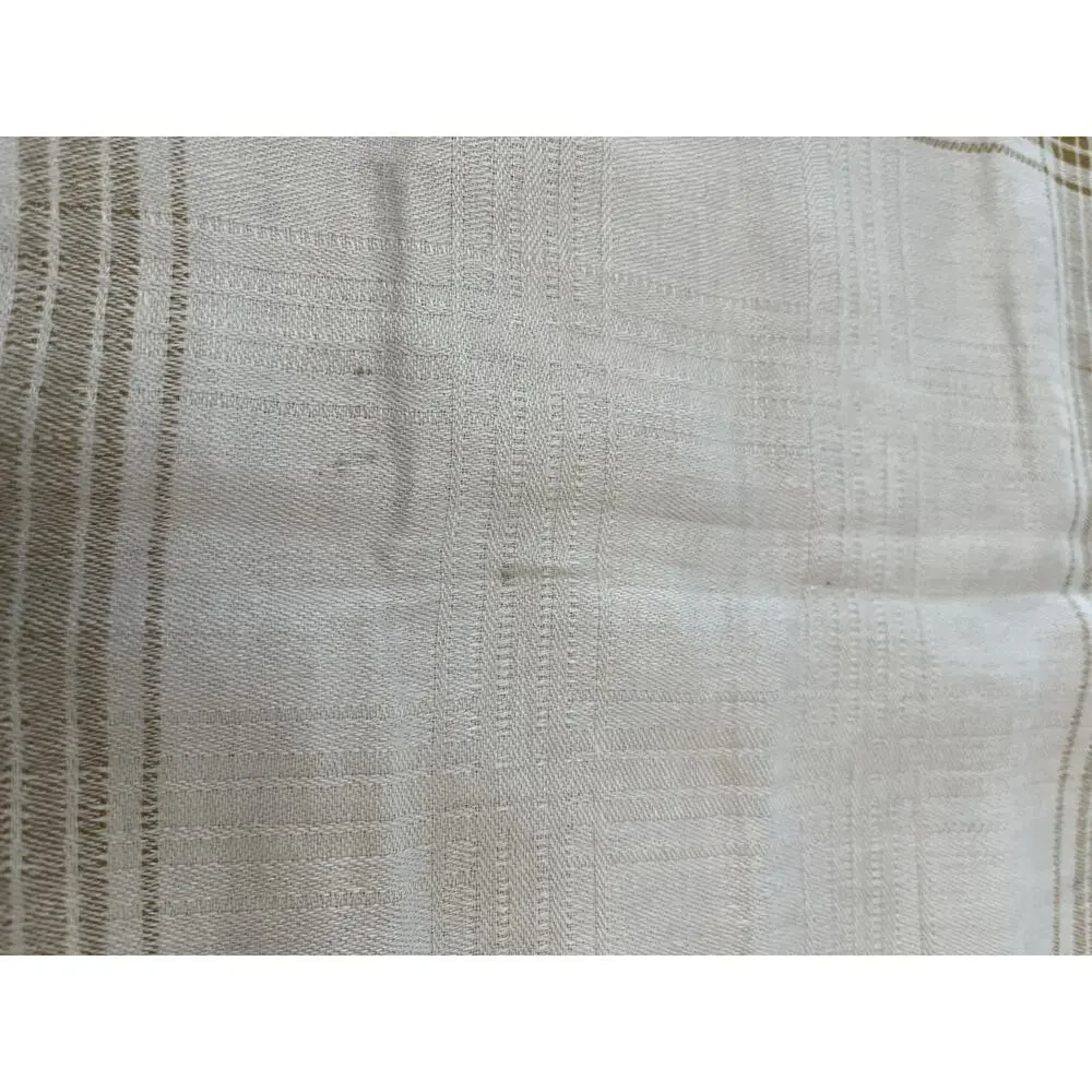 White & Butterscotch Plaid Cotton Napkins 12